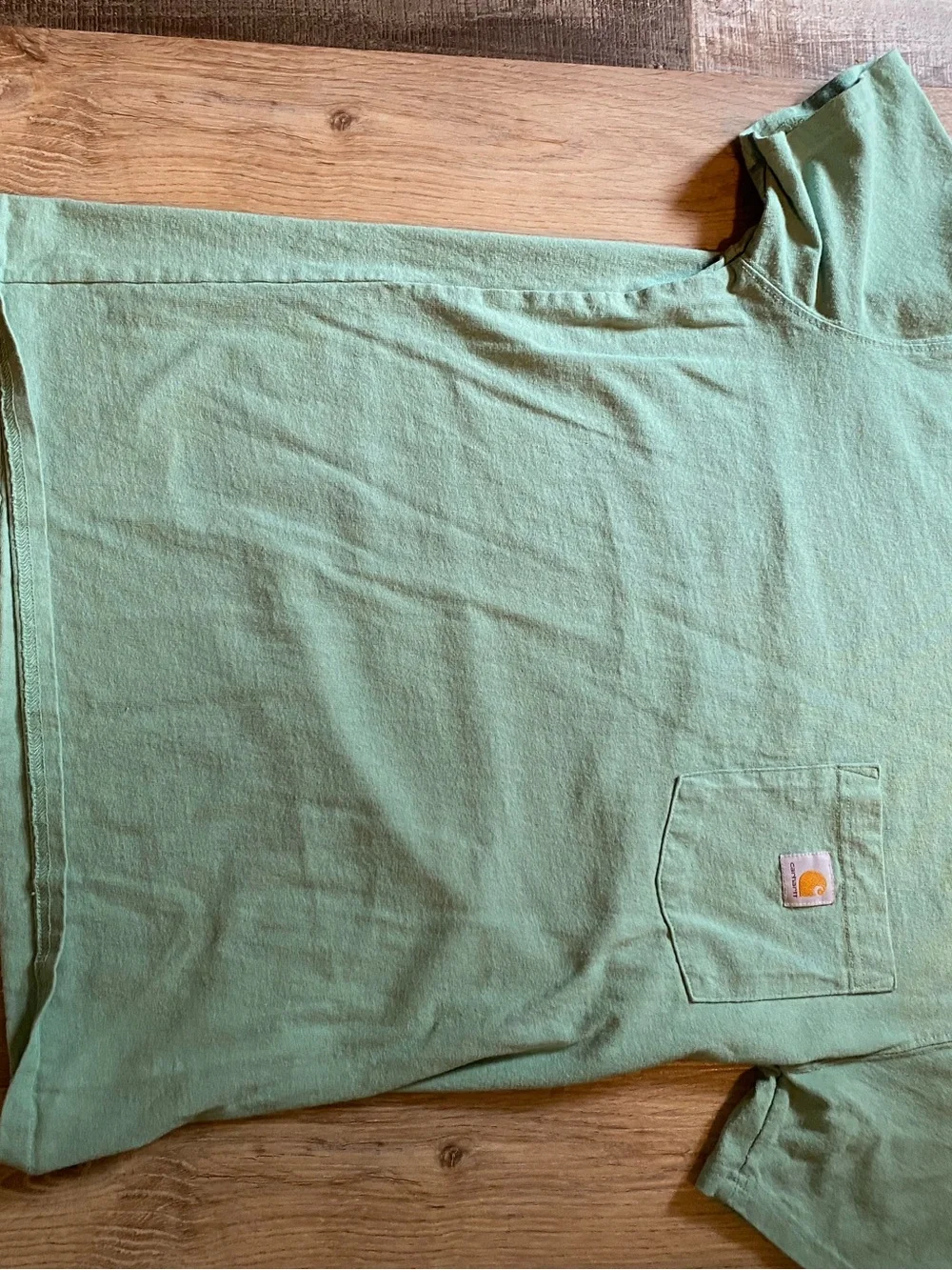 Carhartt Short Sleeve Tee in Cream and Green